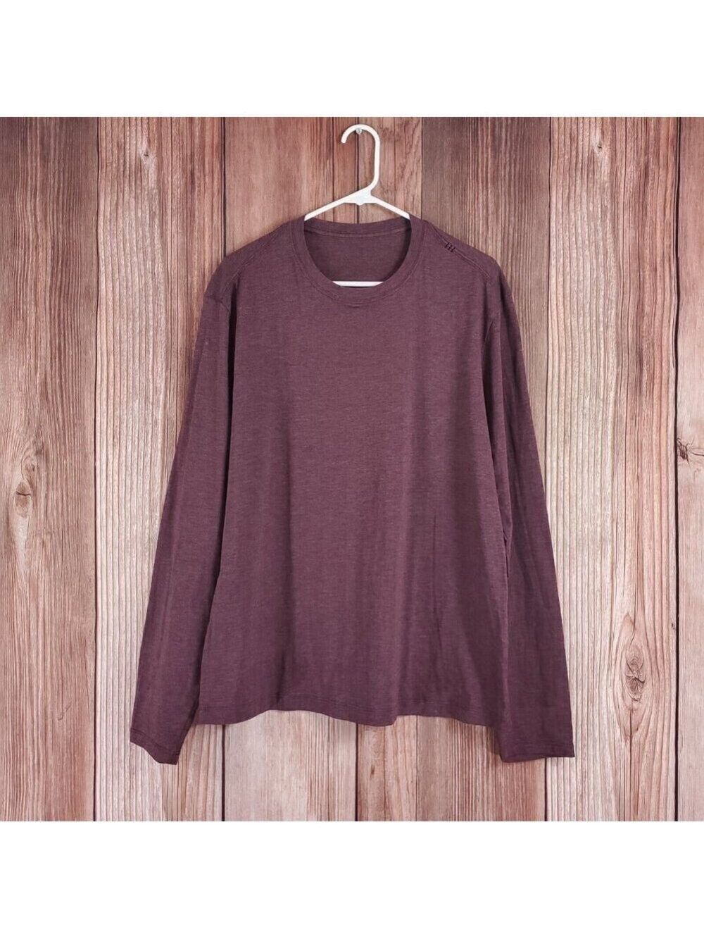 *READ* Lululemon Mens Large Long Sleeve Shirt Performance Athleisure Burgundy